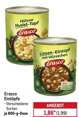 METRO Erasco Eintöpfe Angebot