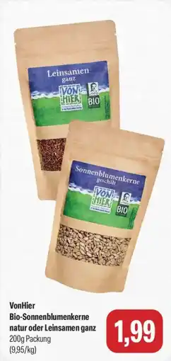 Feneberg VonHier Bio-Sonnenblumenkerne natur oder Leinsamen ganz Angebot