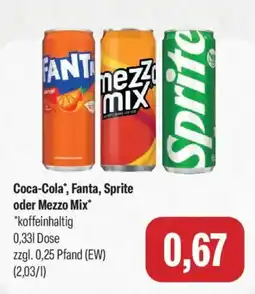 Feneberg Coca-Cola*, Fanta, Sprite oder Mezzo Mix* Angebot