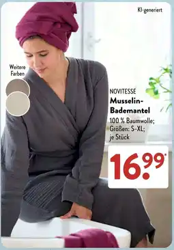 Aldi Süd NOVITESSE Musselin-Bademantel Angebot
