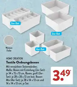 Aldi Süd HOME CREATION Textile Ordnungsboxen Angebot