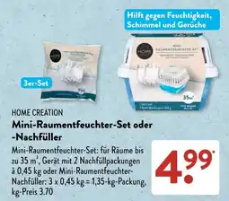 Aldi Süd HOME CREATION Mini-Raumentfeuchter-Set oder -Nachfüller Angebot