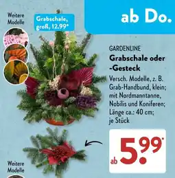 Aldi Süd GARDENLINE Grabschale oder -Gesteck Angebot
