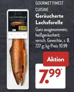 Aldi Süd GOURMET FINEST Geräucherte Lachsforelle Angebot
