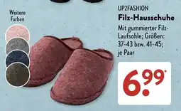 Aldi Süd UP2FASHION Filz-Hausschuhe Angebot
