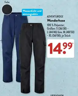 Aldi Süd ADVENTURIDGE Wanderhose Angebot