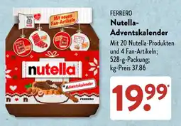 Aldi Süd FERRERO Nutella-Adventskalender Angebot