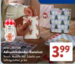 Aldi Süd HOME CREATION Adventskalender-Bastelset Angebot