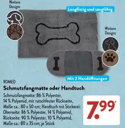 Aldi Süd ROMEO Schmutzfangmatte oder Handtuch Angebot