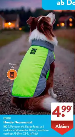 Aldi Süd ROMEO Hunde-Neonmantel Angebot