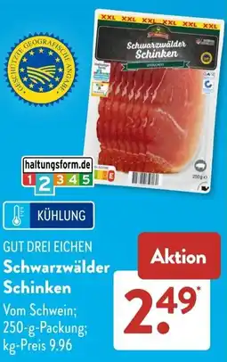 Aldi Süd GUT DREI EICHEN Schwarzwälder Schinken Angebot