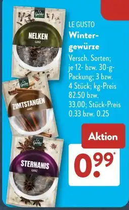 Aldi Süd LE GUSTO Winter-gewürze Angebot