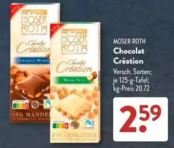 Aldi Süd MOSER ROTH Chocolat Création Angebot