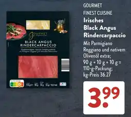 Aldi Süd GOURMET Irisches Black Angus Rindercarpaccio Angebot