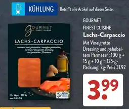 Aldi Süd GOURMET Lachs-Carpaccio Angebot