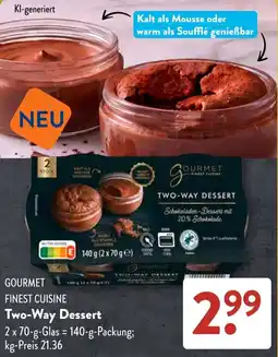 Aldi Süd GOURMET Finest Cuisine Two-Way Dessert Angebot