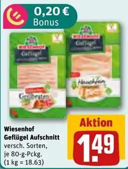 REWE Wiesenhofer Geflügel Aufschnitt Angebot