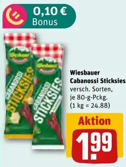 REWE Wiesbauer Cabanossi Sticksies Angebot