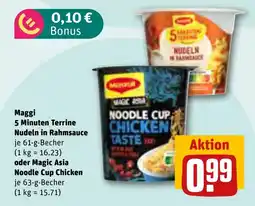 REWE Maggi 5 Minuten Terrine Nudeln in Rahmsauce Angebot