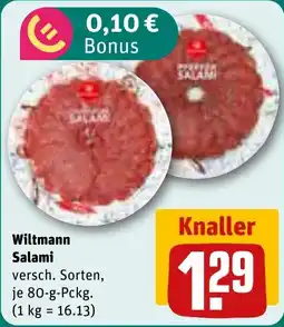 REWE Wiltmann Salami Angebot