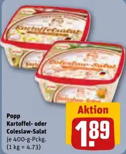 REWE Popp Kartoffel- oder Coleslaw-Salat Angebot