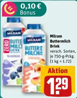 REWE Milram Buttermilch Drink Angebot