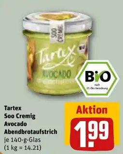 REWE Tartex Soo Cremig Avocado Abendbrotaufstrich Angebot