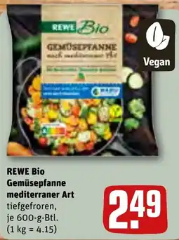 REWE REWE Bio Gemüsepfanne mediterraner Art Angebot