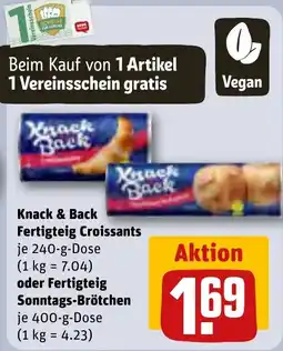 REWE Knack & Back Fertigteig Croissants Angebot