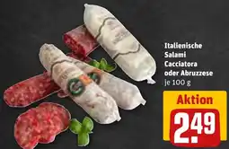 REWE Italienische Salami Cacciatore oder Abruzzese Angebot
