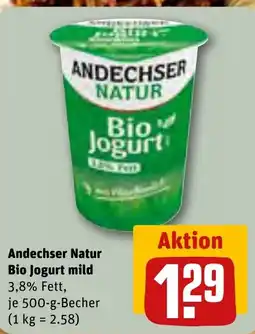 REWE Andechser Natur Bio Jogurt mild Angebot