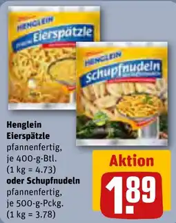 REWE Henglein Eierspätzle Angebot
