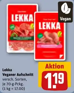 REWE Lekka Veganer Aufschnitt Angebot