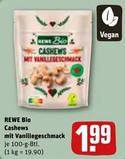 REWE REWE Bio Cashews mit Vanillegeschmack Angebot