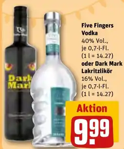 REWE Five Fingers Vodka Angebot