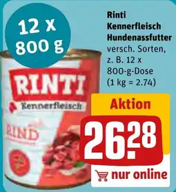 REWE Rinti Kennerfleisch Hundenassfutter Angebot