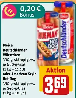 REWE Meica Deutschländer Würstchen Angebot