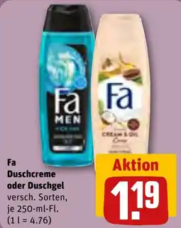 REWE Fa Duschcreme oder Duschgel Angebot