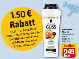 REWE Schwarzkopf Gliss Kur Shampoo Total Repair Angebot