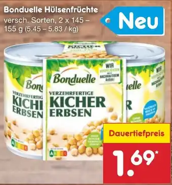 Netto Marken-Discount Bonduelle Hülsenfrüchte 2x145-155g Angebot