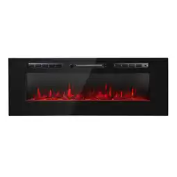 Netto Marken-Discount Galeras Elektrischer Wand- und Einbaukamin 1800 W LED 3 Farben Timer Schwarz 127 x 47 x 13 cm Angebot