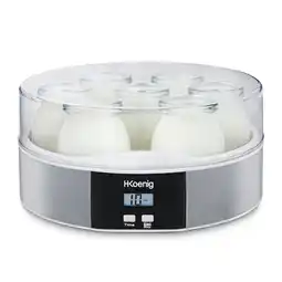 Netto Marken-Discount H.Koenig ELY70 Joghurtbereiter, Edelstahl, 7 Gläser, 1 Liter Angebot