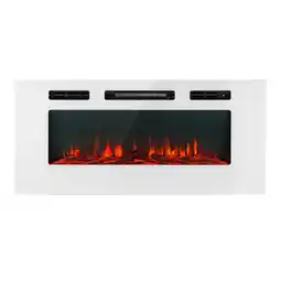 Netto Marken-Discount Galeras Elektrischer Wand- und Einbaukamin 1800 W LED 3 Farben Timer Weiß 102 x 47 x 13 cm Angebot