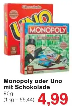 Jawoll Monopoly oder Uno mit Schokolade Angebot