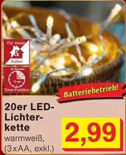Jawoll 20er LED-Lichterkette warmweiß Angebot