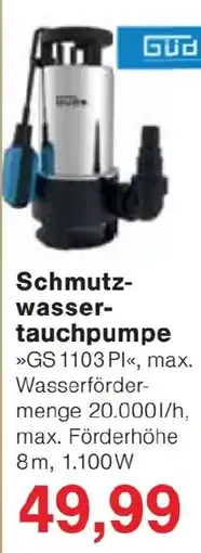 Jawoll Güd Schmutzwassertauchpumpe »GS 1103 PI« Angebot