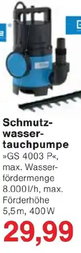Jawoll Schmutzwassertauchpumpe »GS 4003 P« Angebot