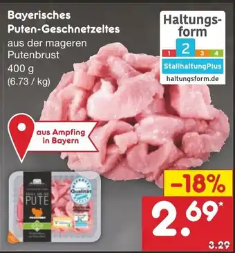 Netto Marken-Discount Bayerisches Puten Geschnetzeltes 400g Angebot