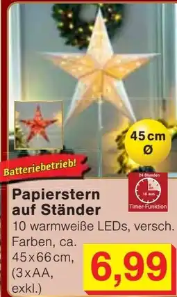 Jawoll Papierstern auf Ständer Angebot