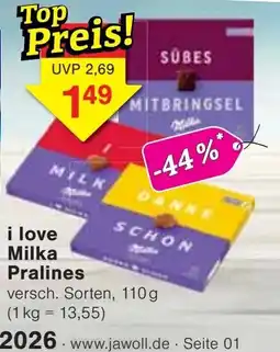 Jawoll i love Milka Pralines Angebot